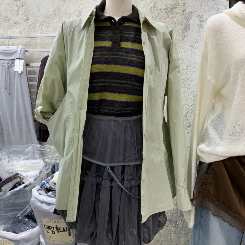 SOLD OUT韓國代購㊣女裝新款25秋冬真品人氣熱賣襯衫蕾絲衫SOLD OUT襯衫/蕾絲衫圖色3