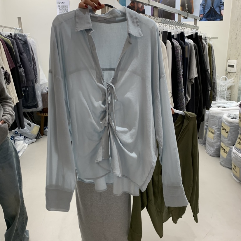 SOLD OUT韓國代購㊣女裝新款25秋冬職業人氣真品襯衫蕾絲衫SOLD OUT襯衫/蕾絲衫圖色3