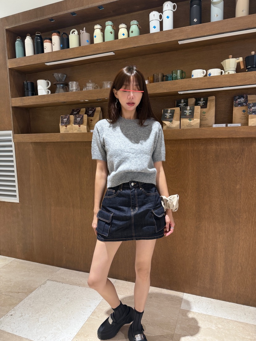 LUMIPLE韓國代購㊣女士新品人氣真品熱賣時尚休閑推薦25秋冬裙褲LUMIPLE裙褲