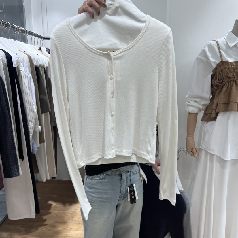 VERVEINE東大門㊣直郵女士新品推薦職業25秋冬熱賣休閑長袖T恤VERVEINE長袖T恤圖色1