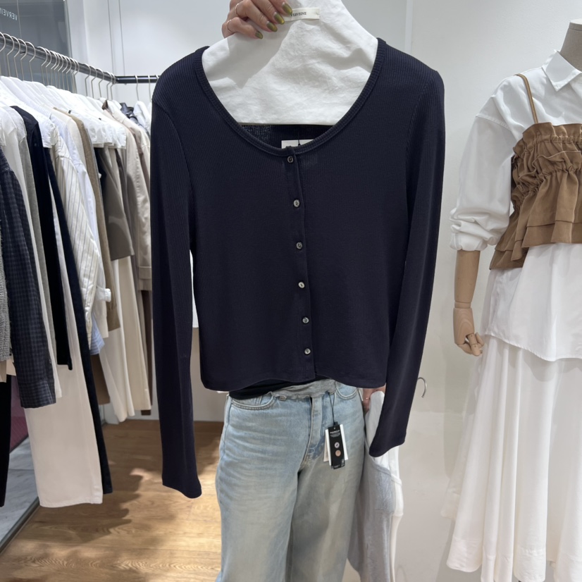 VERVEINE東大門㊣直郵女士新品推薦職業25秋冬熱賣休閑長袖T恤VERVEINE長袖T恤圖色3