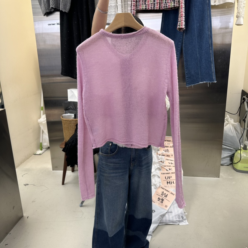 CORNER東大門㊣實拍女裝新品職業休閑人氣25秋冬針織衫口袋CORNER.302針織衫