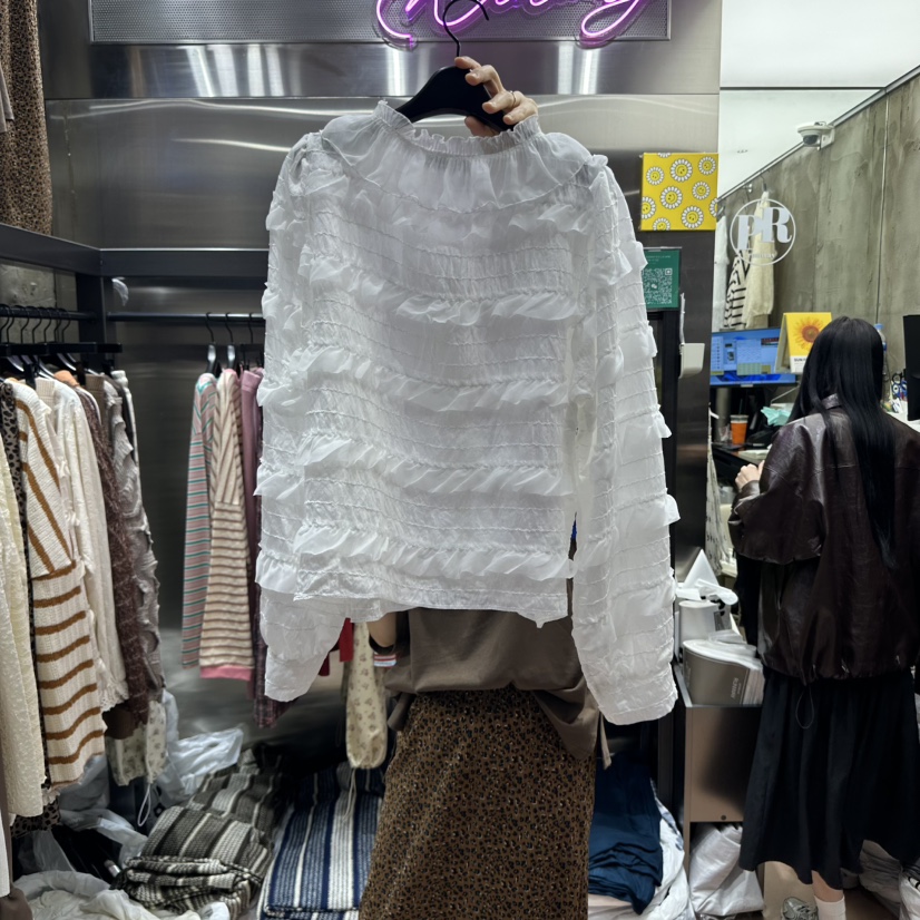 RUNWAY-런웨이東大門㊣直郵女裝新品熱賣職業25秋冬襯衫蕾絲衫RUNWAY襯衫/蕾絲衫
