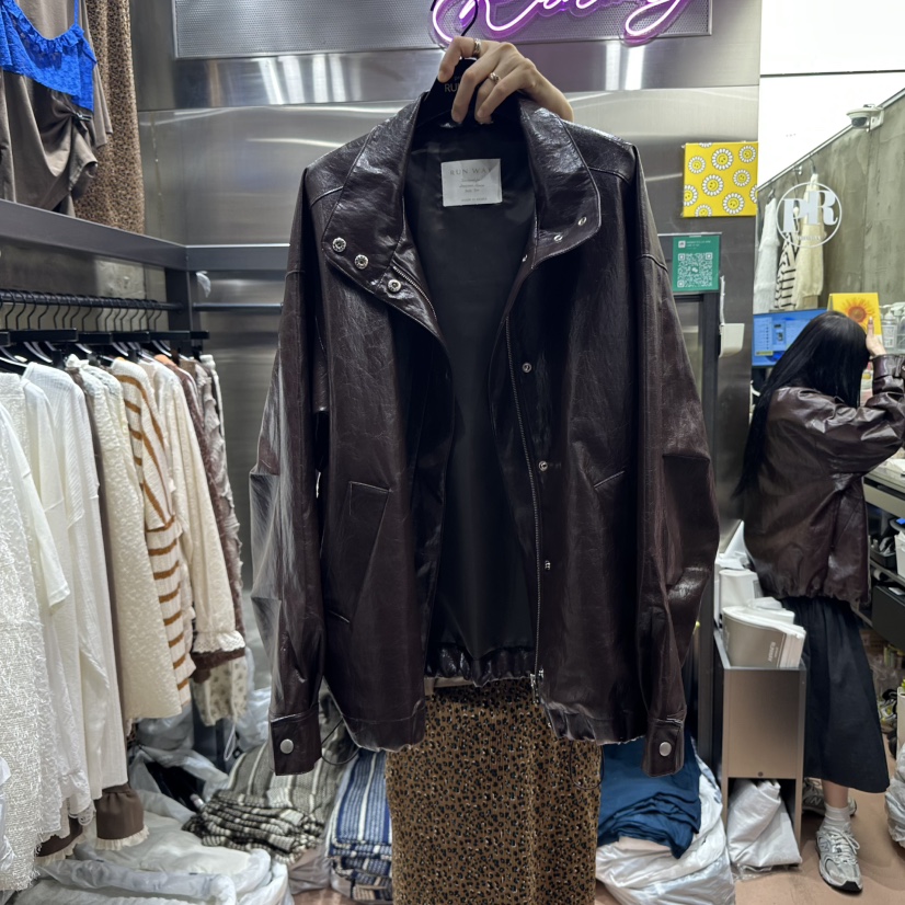 RUNWAY-런웨이韓國代購㊣女士新品人氣熱賣真品時尚夾克皮革RUNWAY夾克圖色1
