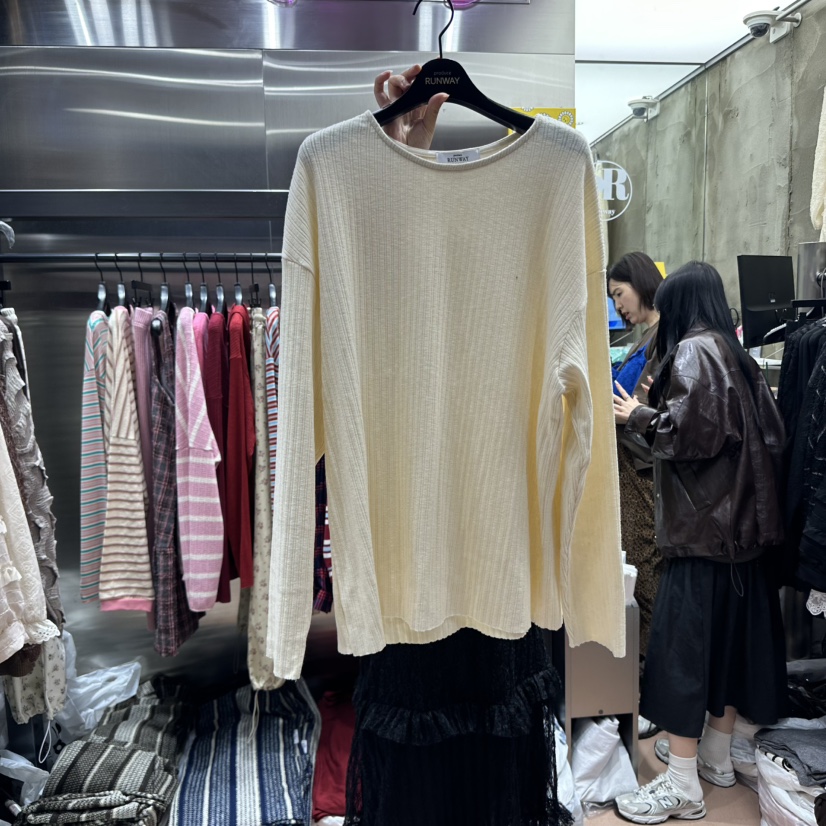 RUNWAY-런웨이東大門㊣實拍女士新款休閑25秋冬職業針織衫RUNWAY針織衫圖色1