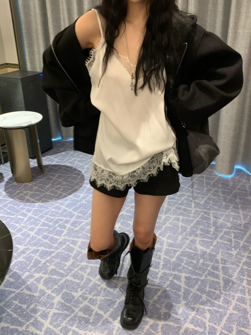 VIRKIN韓國直郵㊣女裝新款休閑職業25秋冬時尚吊帶背心蕾絲VIRKIN吊帶/背心