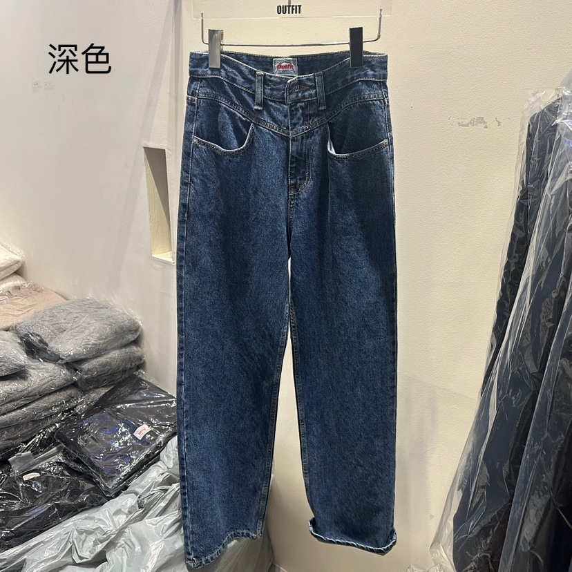 OUTFIT東大門㊣直郵女士新款熱賣休閑時尚推薦人氣職業牛仔褲OUTFIT牛仔褲圖色2