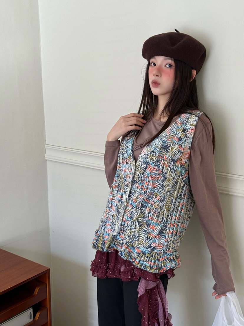 MAISONDEGLORY東大門㊣代購女士新款推薦熱賣25秋冬人氣馬甲MAISON DE GLORY馬甲