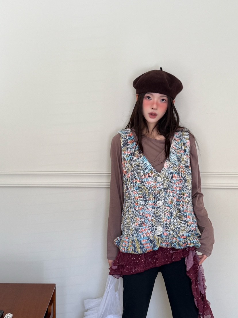 MAISONDEGLORY東大門㊣代購女士新款推薦熱賣25秋冬人氣馬甲MAISON DE GLORY馬甲