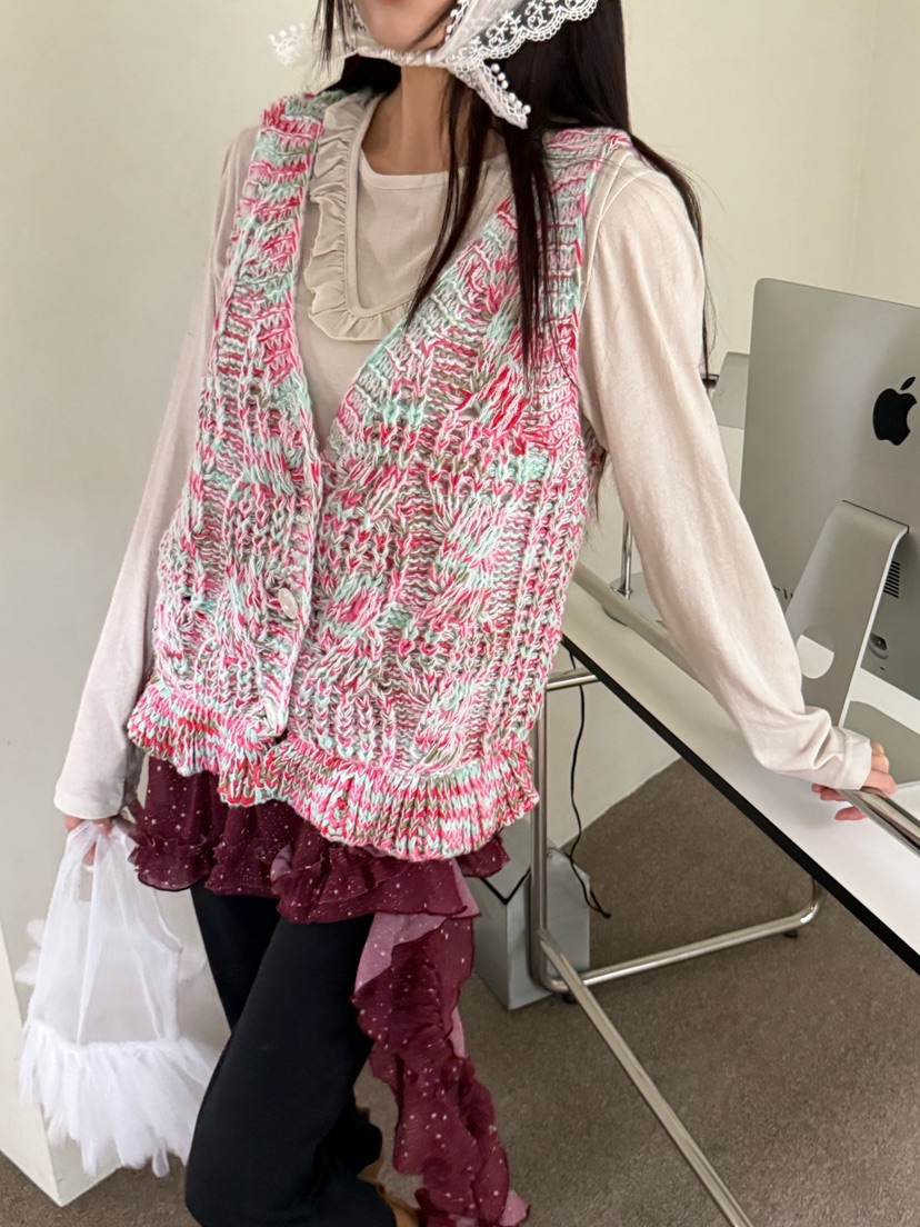 MAISONDEGLORY東大門㊣代購女士新款推薦熱賣25秋冬人氣馬甲MAISON DE GLORY馬甲