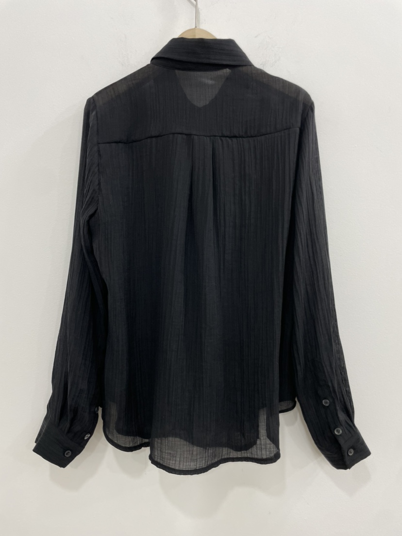 REIZ東大門㊣代購女士新品25秋冬休閑人氣時尚襯衫蕾絲衫透明REIZ襯衫/蕾絲衫