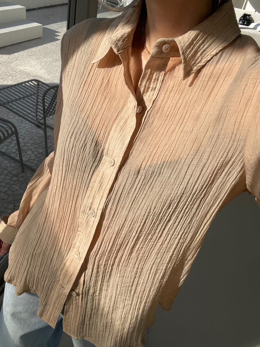 REIZ東大門㊣代購女士新品25秋冬休閑人氣時尚襯衫蕾絲衫透明REIZ襯衫/蕾絲衫