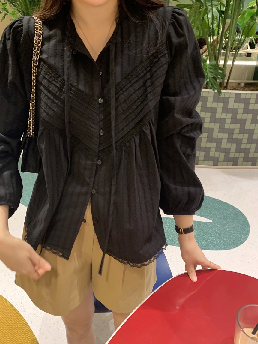 FRILL-T東大門㊣代購女裝新品真品人氣熱賣時尚襯衫蕾絲衫FRILL-T襯衫/蕾絲衫