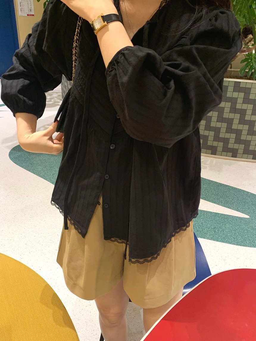 FRILL-T東大門㊣代購女裝新品真品人氣熱賣時尚襯衫蕾絲衫FRILL-T襯衫/蕾絲衫