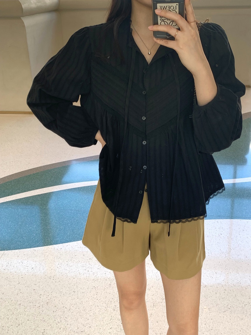 FRILL-T東大門㊣代購女裝新品真品人氣熱賣時尚襯衫蕾絲衫FRILL-T襯衫/蕾絲衫