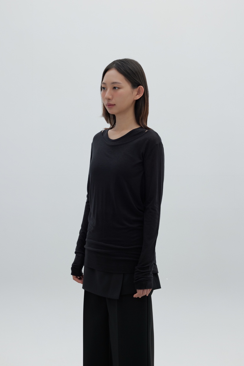 LE-PPL東大門㊣直郵女裝新款時尚職業人氣推薦真品長袖T恤LE-PPL長袖T恤