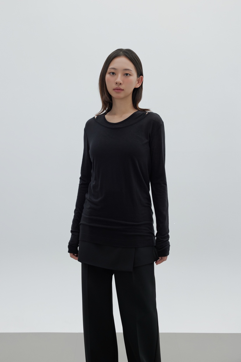 LE-PPL東大門㊣直郵女裝新款時尚職業人氣推薦真品長袖T恤LE-PPL長袖T恤