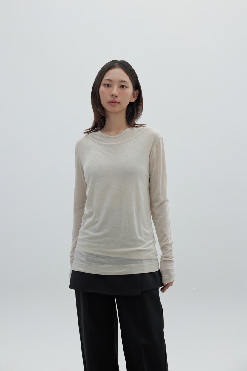 LE-PPL東大門㊣直郵女裝新款時尚職業人氣推薦真品長袖T恤LE-PPL長袖T恤
