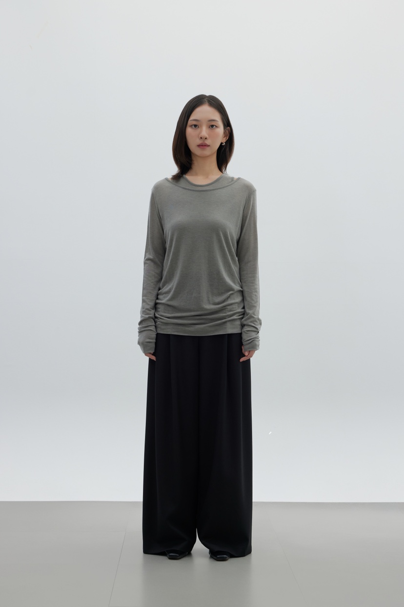LE-PPL東大門㊣直郵女裝新款時尚職業人氣推薦真品長袖T恤LE-PPL長袖T恤圖色2