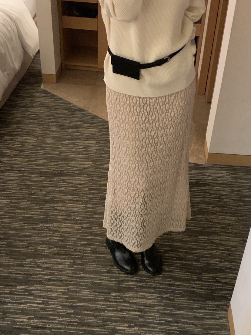 FRILL-T韓國直郵㊣女士新品25秋冬熱賣休閑人氣推薦長裙蕾絲FRILL-T長裙