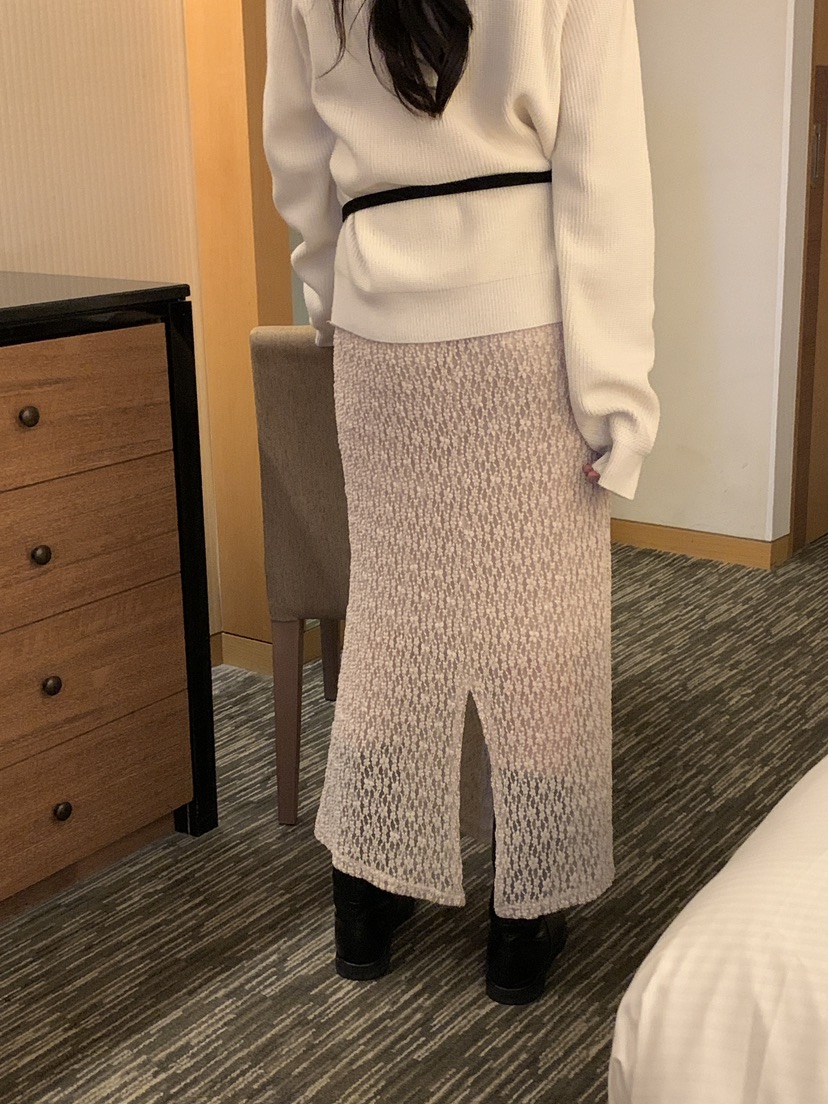 FRILL-T韓國直郵㊣女士新品25秋冬熱賣休閑人氣推薦長裙蕾絲FRILL-T長裙