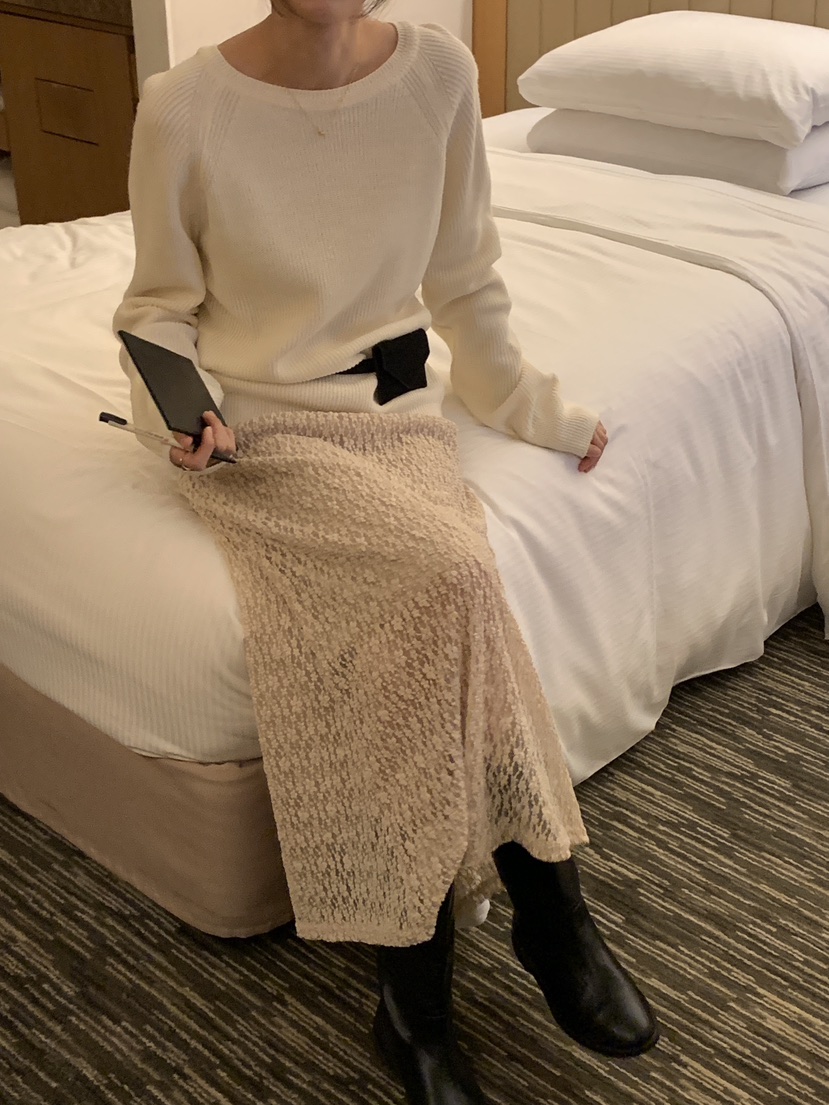 FRILL-T韓國直郵㊣女士新品25秋冬熱賣休閑人氣推薦長裙蕾絲FRILL-T長裙