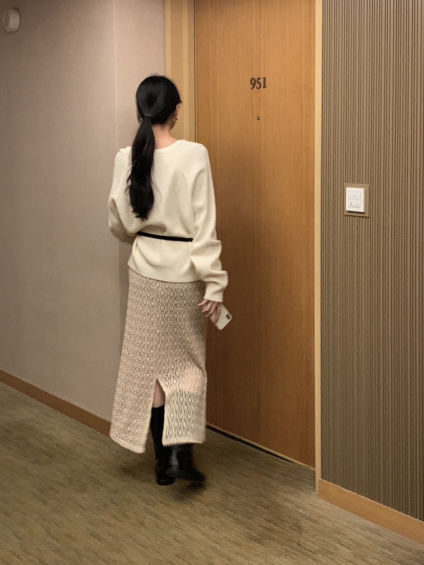 FRILL-T韓國直郵㊣女士新品25秋冬熱賣休閑人氣推薦長裙蕾絲FRILL-T長裙