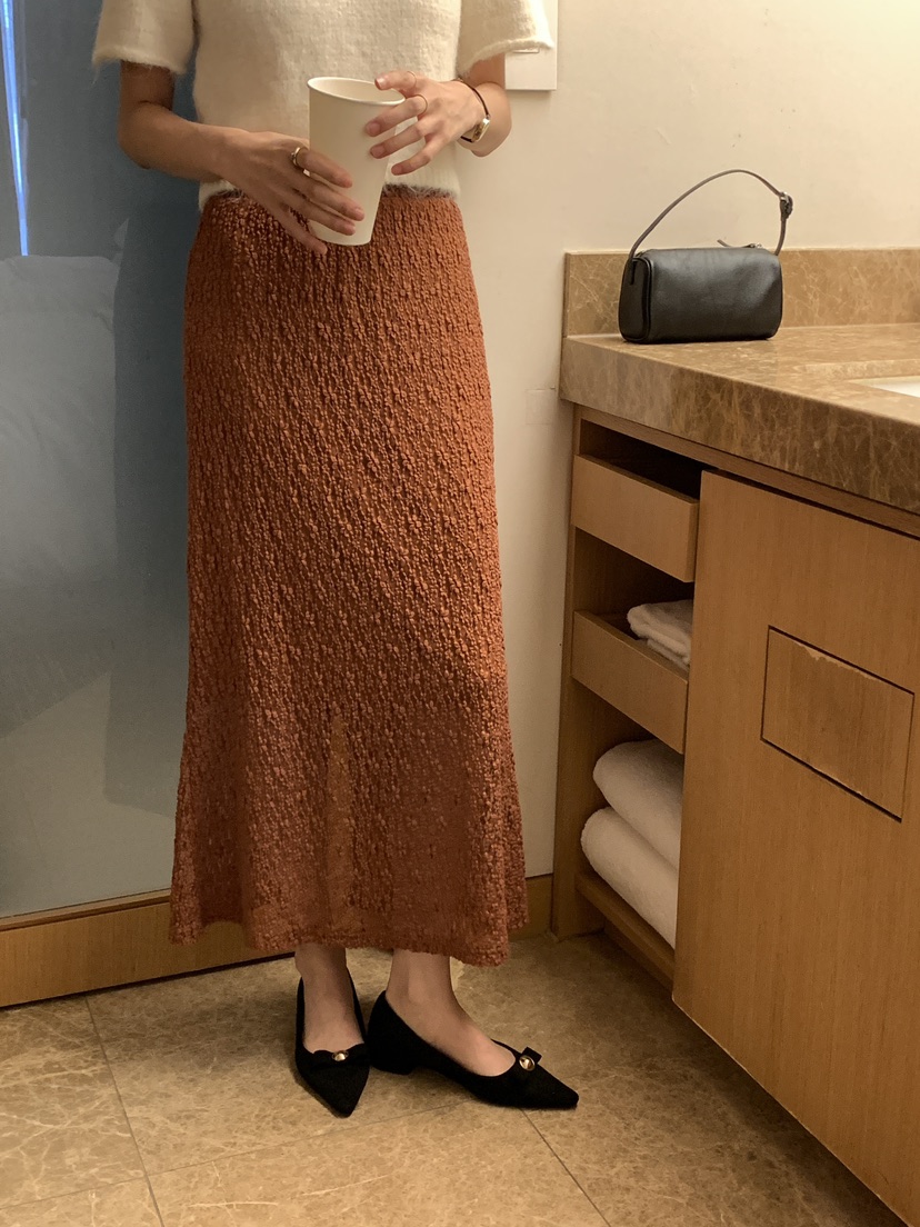 FRILL-T韓國直郵㊣女士新品25秋冬熱賣休閑人氣推薦長裙蕾絲FRILL-T長裙