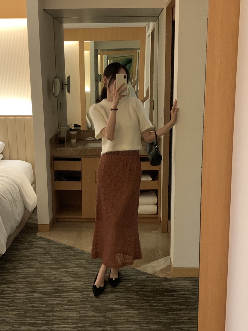 FRILL-T韓國直郵㊣女士新品25秋冬熱賣休閑人氣推薦長裙蕾絲FRILL-T長裙