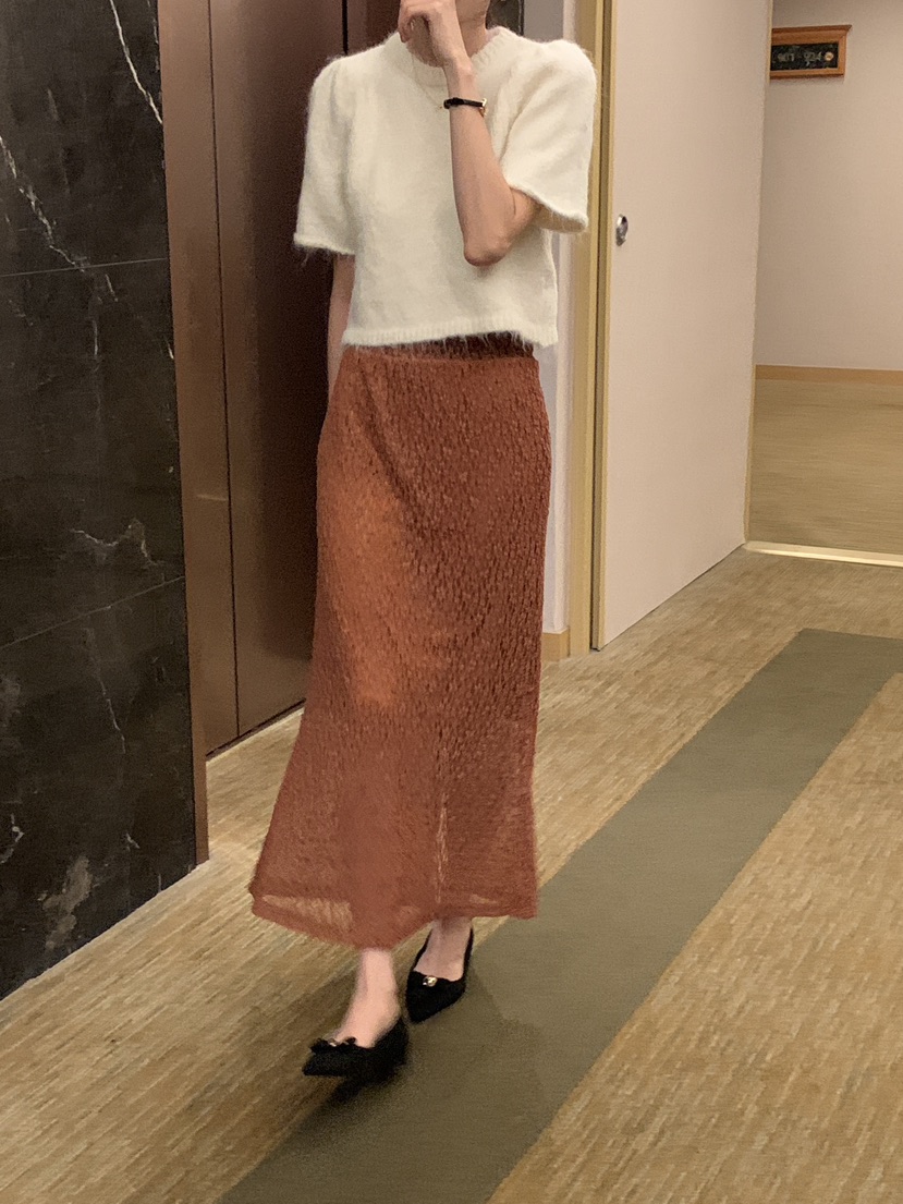 FRILL-T韓國直郵㊣女士新品25秋冬熱賣休閑人氣推薦長裙蕾絲FRILL-T長裙