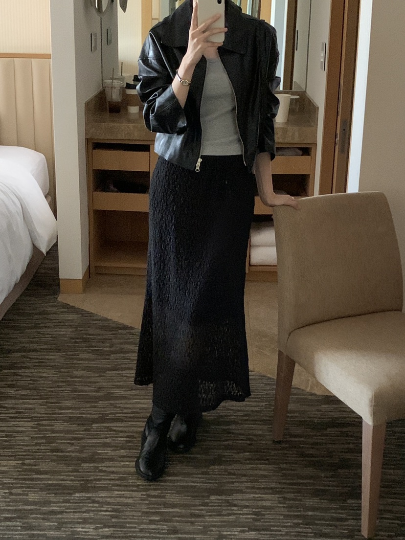 FRILL-T韓國直郵㊣女士新品25秋冬熱賣休閑人氣推薦長裙蕾絲FRILL-T長裙