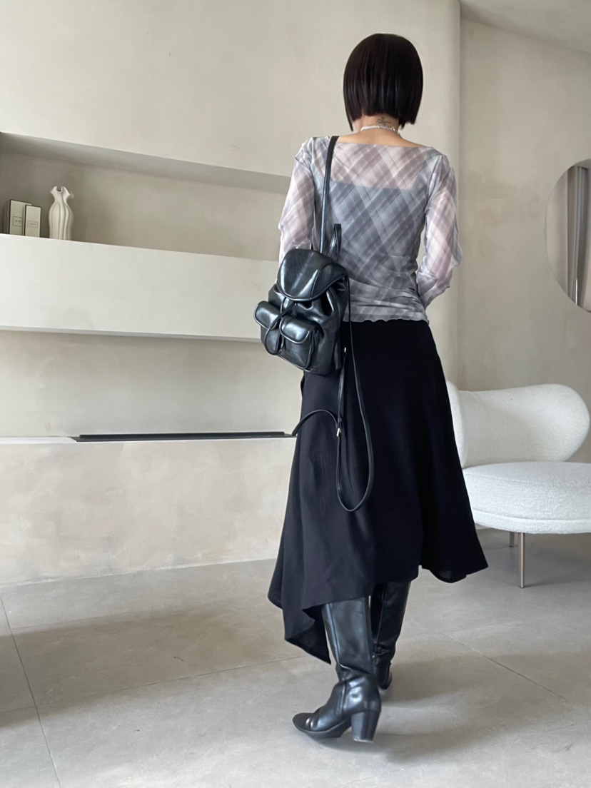 REIZ韓國代購㊣女士新款真品時尚休閑推薦25秋冬職業長裙腰帶REIZ長裙