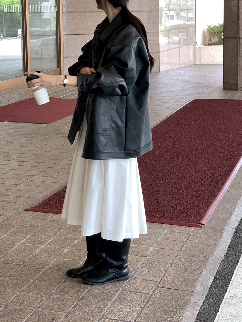 FRILL-T韓國代購㊣女裝新款休閑熱賣真品職業25秋冬推薦皮衣FRILL-T皮衣