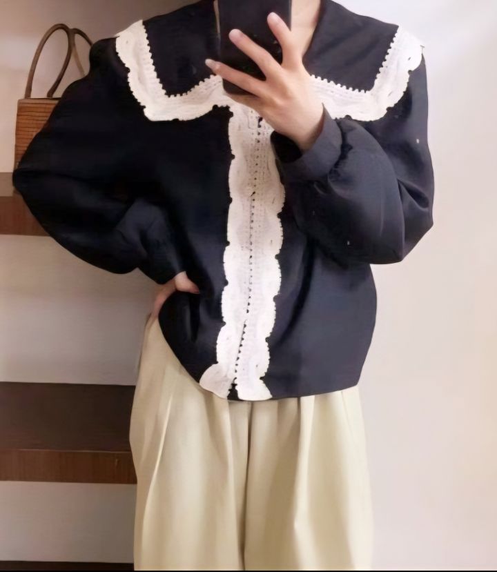 BLING BLING-S韓國代購㊣女裝新款推薦真品人氣襯衫蕾絲衫BLING BLING-S襯衫/蕾絲衫