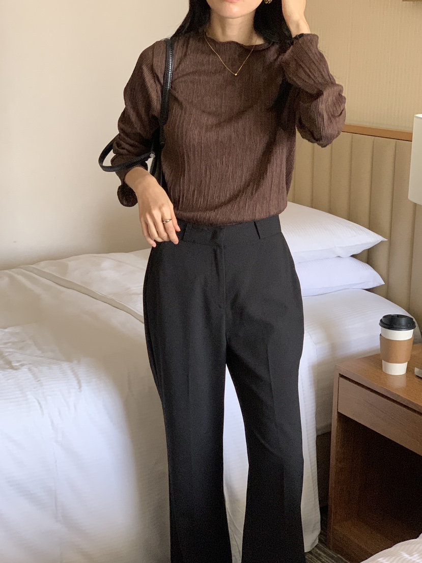 FRILL-T東大門㊣代購女裝新品時尚25秋冬人氣真品休閑長袖T恤FRILL-T長袖T恤