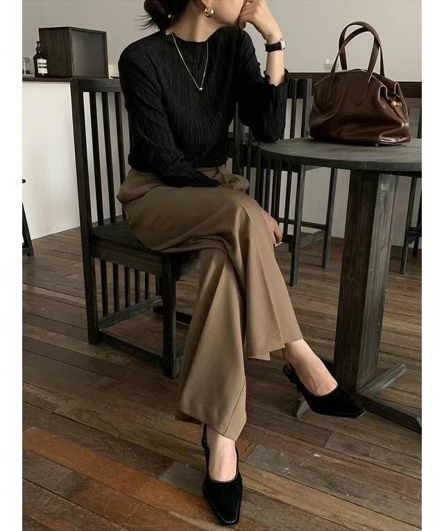 FRILL-T東大門㊣代購女裝新品時尚25秋冬人氣真品休閑長袖T恤FRILL-T長袖T恤