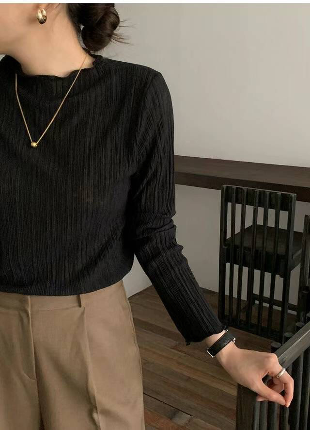 FRILL-T東大門㊣代購女裝新品時尚25秋冬人氣真品休閑長袖T恤FRILL-T長袖T恤