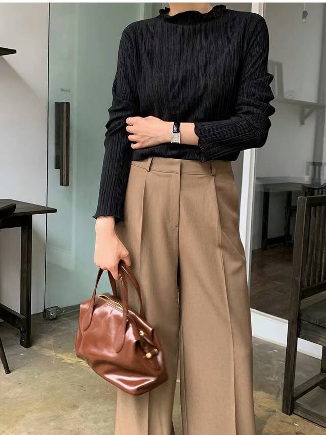 FRILL-T東大門㊣代購女裝新品時尚25秋冬人氣真品休閑長袖T恤FRILL-T長袖T恤