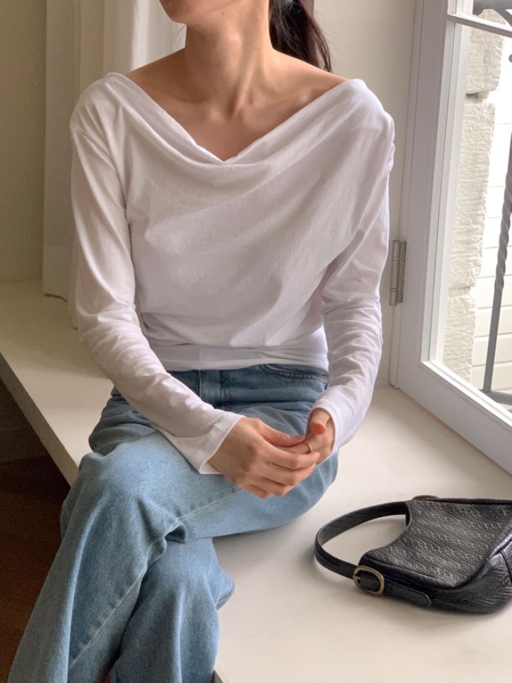 BABY SALON韓國直郵㊣女士新款真品推薦人氣熱賣時尚長袖T恤BABY SALON長袖T恤