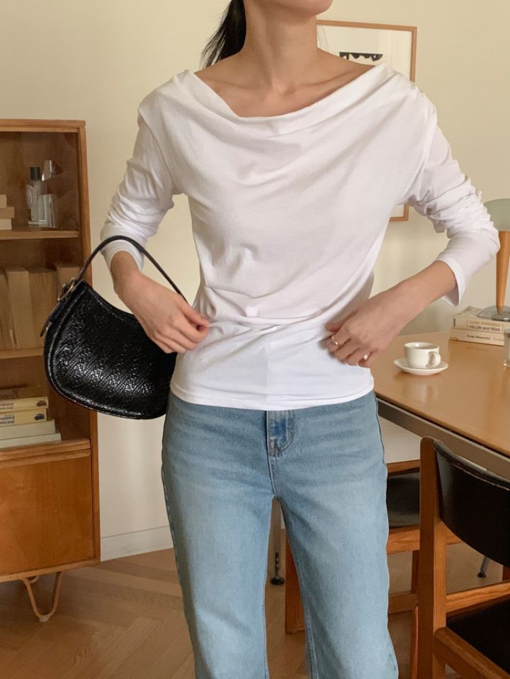 BABY SALON韓國直郵㊣女士新款真品推薦人氣熱賣時尚長袖T恤BABY SALON長袖T恤