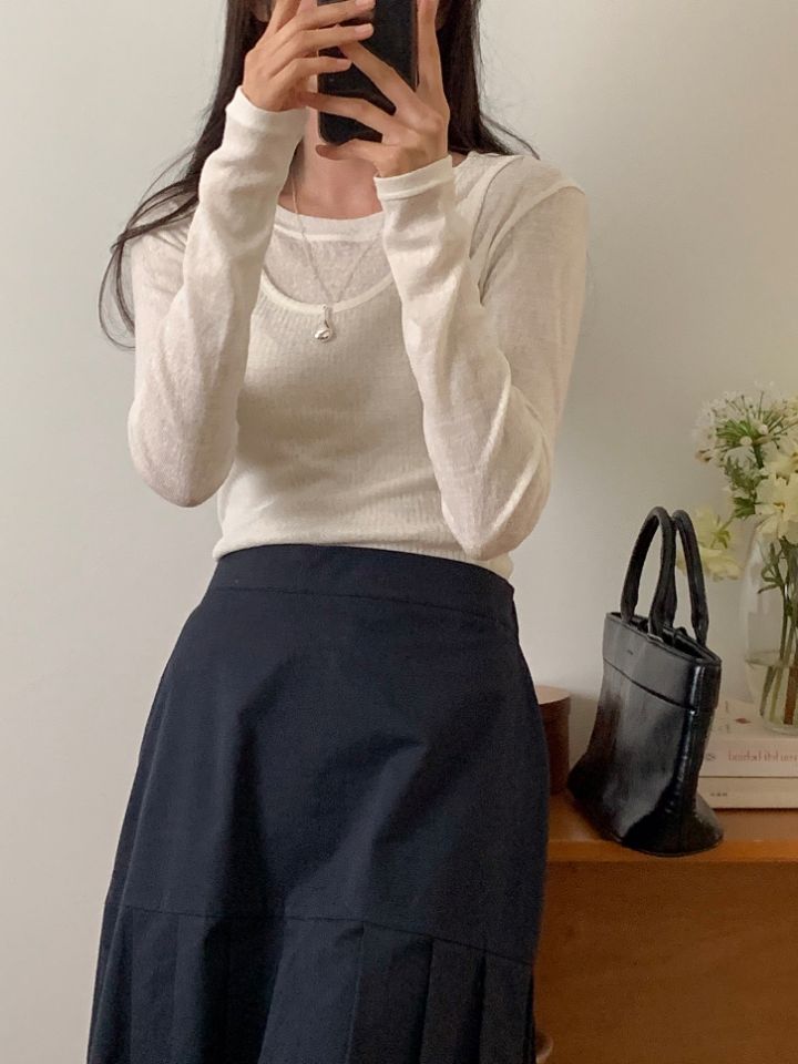 BABY SALON韓國代購㊣女士新品人氣25秋冬真品職業長袖T恤BABY SALON長袖T恤