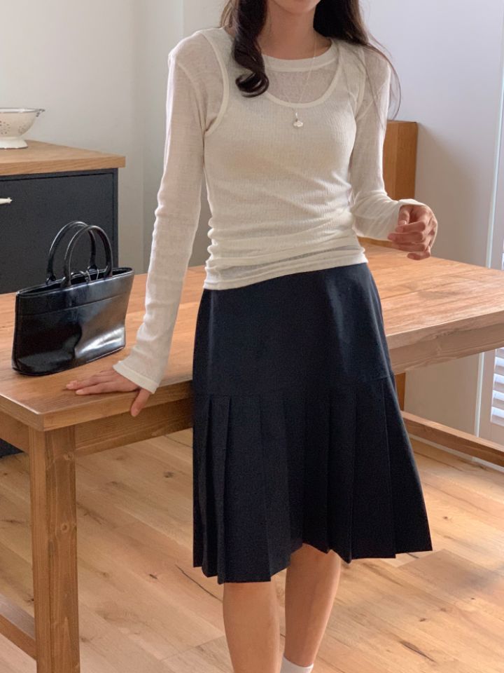 BABY SALON韓國代購㊣女士新品人氣25秋冬真品職業長袖T恤BABY SALON長袖T恤
