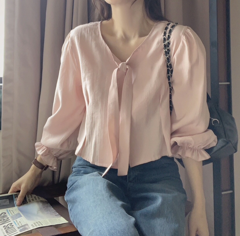 FORMSTUDIO韓國代購㊣女裝新品熱賣25秋冬襯衫蕾絲衫Sale短款FORMSTUDIO襯衫/蕾絲衫圖色2