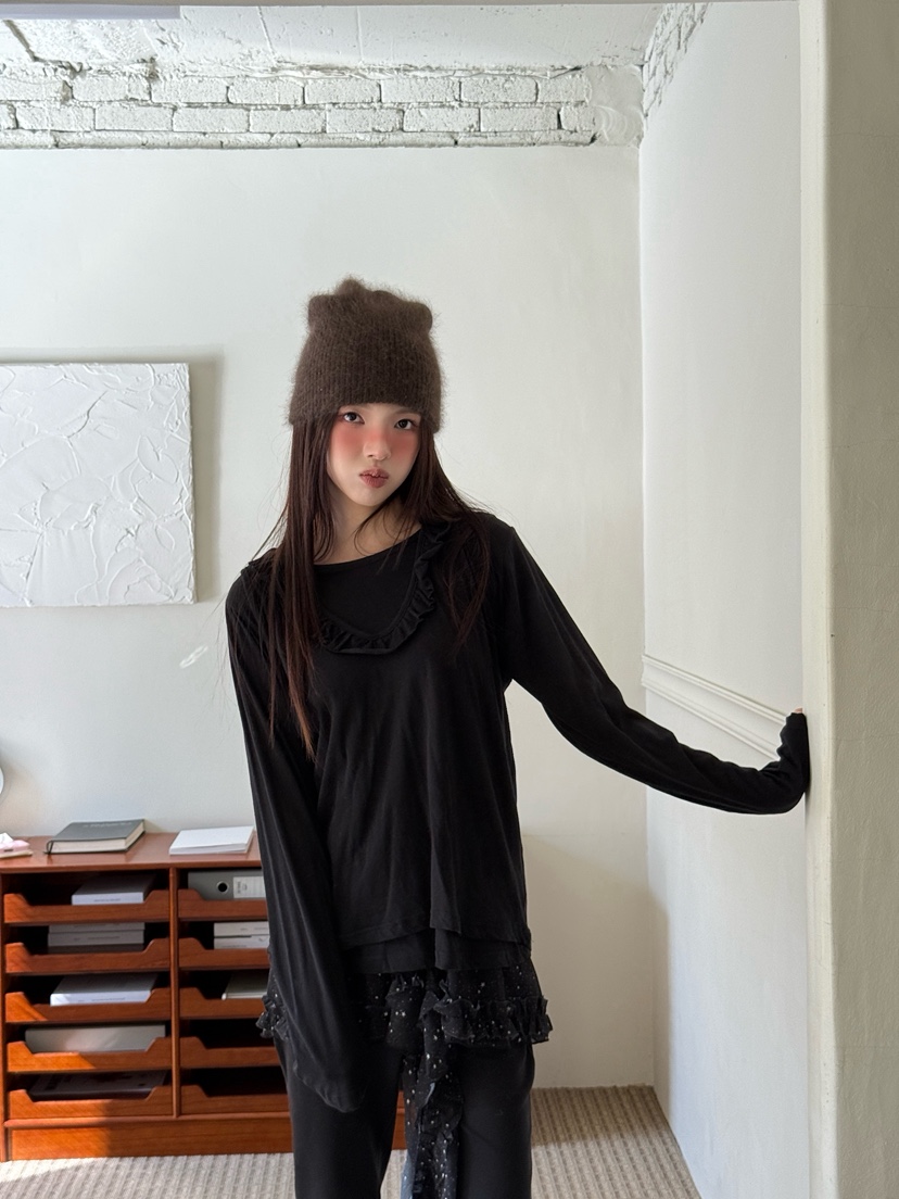 MAISONDEGLORY東大門㊣直郵女士新款推薦休閑人氣真品長袖T恤MAISON DE GLORY長袖T恤