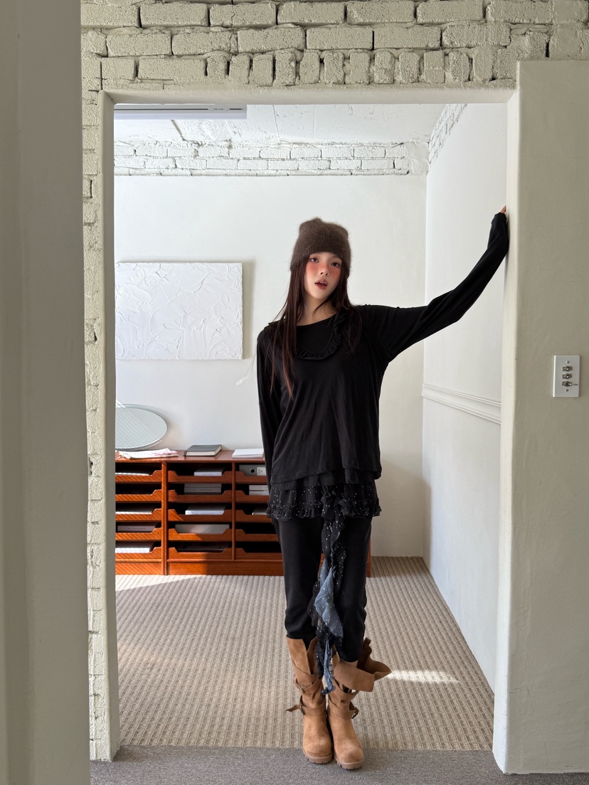 MAISONDEGLORY東大門㊣直郵女士新款推薦休閑人氣真品長袖T恤MAISON DE GLORY長袖T恤