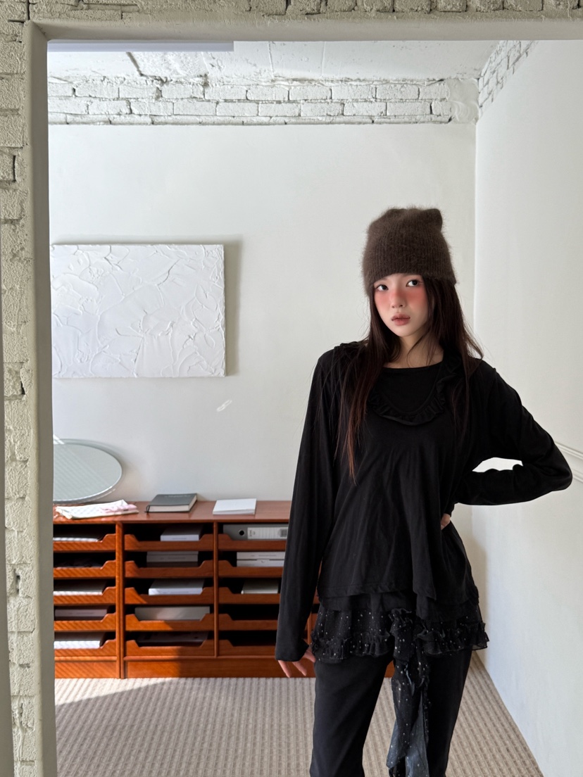 MAISONDEGLORY東大門㊣直郵女士新款推薦休閑人氣真品長袖T恤MAISON DE GLORY長袖T恤