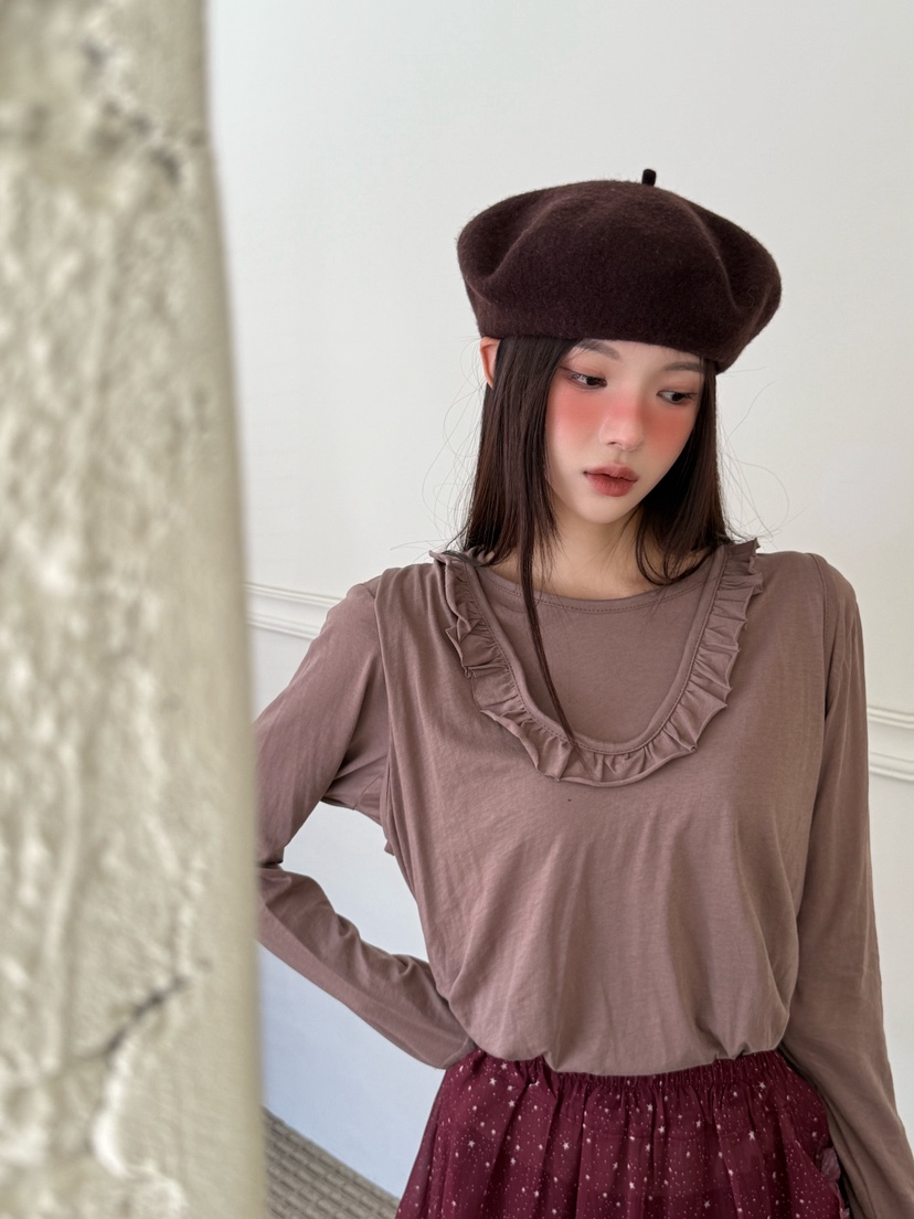 MAISONDEGLORY東大門㊣直郵女士新款推薦休閑人氣真品長袖T恤MAISON DE GLORY長袖T恤圖色2