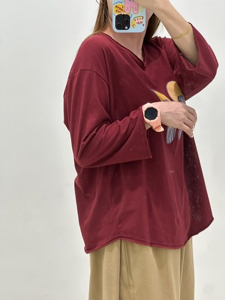 ZACCU韓國代購㊣女士新品25秋冬推薦真品人氣休閑時尚長袖T恤ZACCU長袖T恤