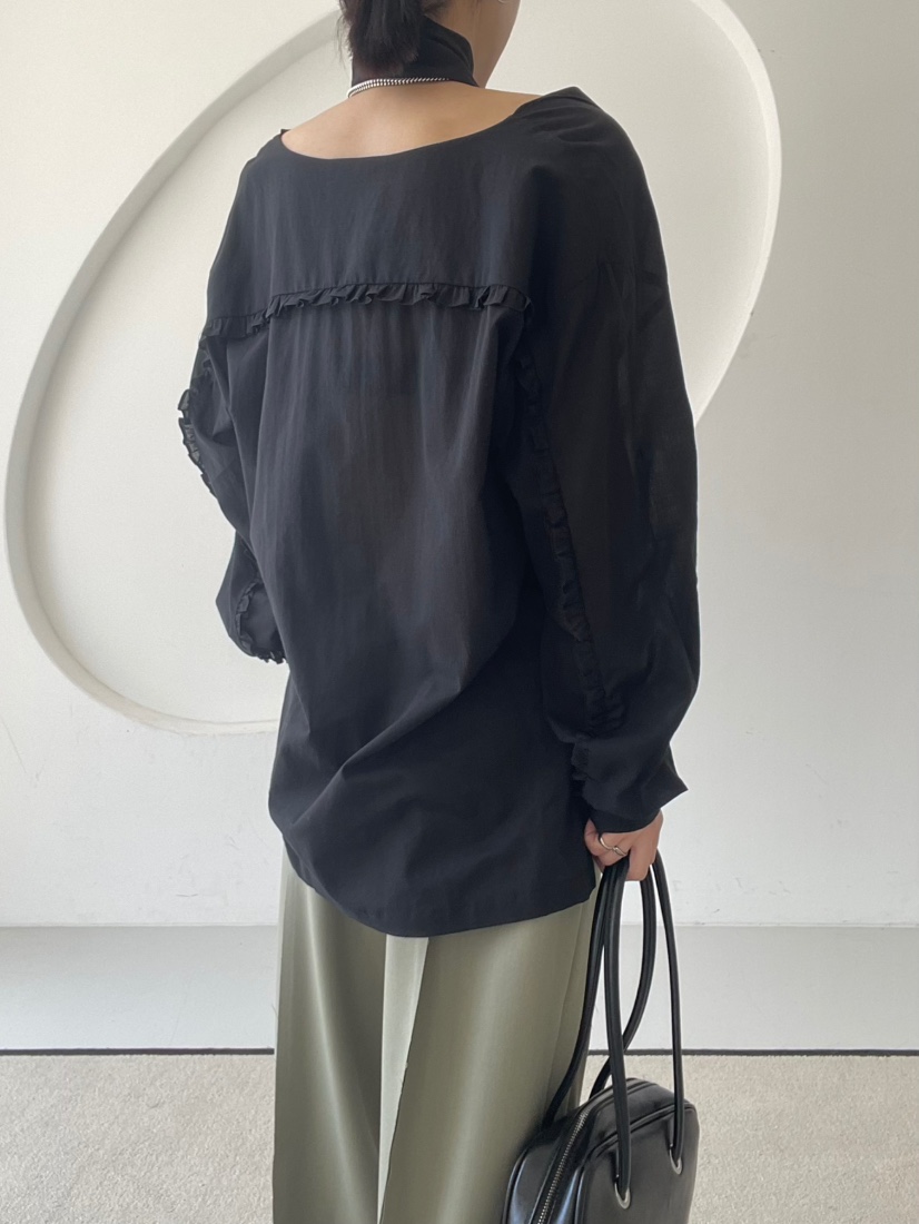 REIZ韓國代購㊣女士新品25秋冬休閑職業熱賣襯衫蕾絲衫含腰帶REIZ襯衫/蕾絲衫