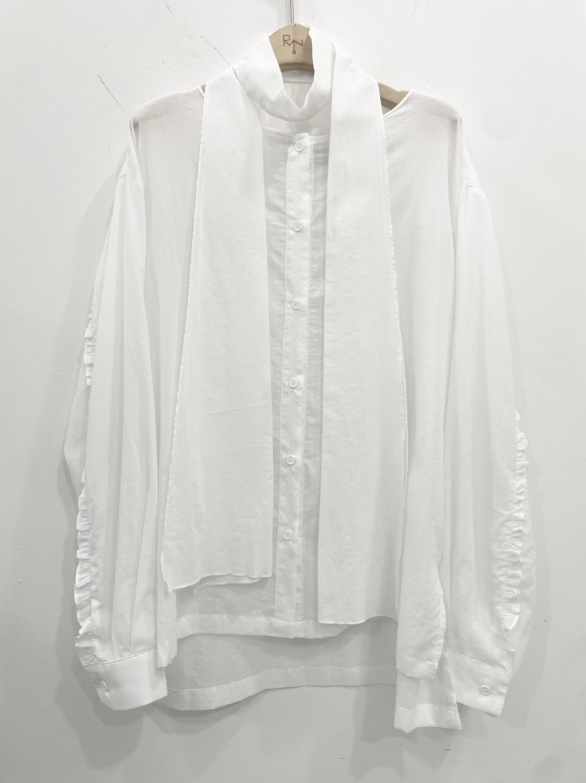 REIZ韓國代購㊣女士新品25秋冬休閑職業熱賣襯衫蕾絲衫含腰帶REIZ襯衫/蕾絲衫圖色2